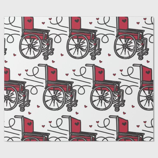 Papier Cadeau Fauteuil roulant (Plat)