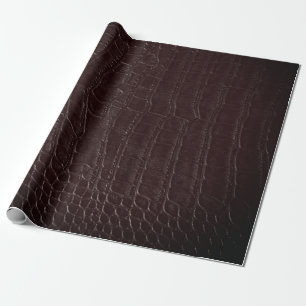 Papier Cadeau Faux Alligator Brown Crocodile Cuir Imprimer