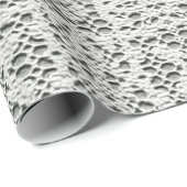 Papier Cadeau Faux Crochet Blanc (Coin rond)