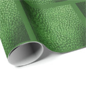 Papier Cadeau Faux Cuir Chaud Forêt Vert Design (Coin rond)