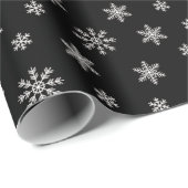 Papier Cadeau Faux de neige blanc de Noël sur le arrière - plan (Coin rond)