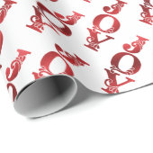 Papier Cadeau Faux-foiled Joyeux Noël (Coin rond)