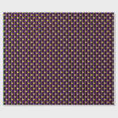 Papier Cadeau Faux Gold Crowes Purple Black Stripes Mardi Gras (Plat)