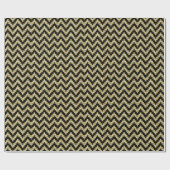 Papier Cadeau Faux Gold et Parties scintillant Chevron Motif géo (Plat)