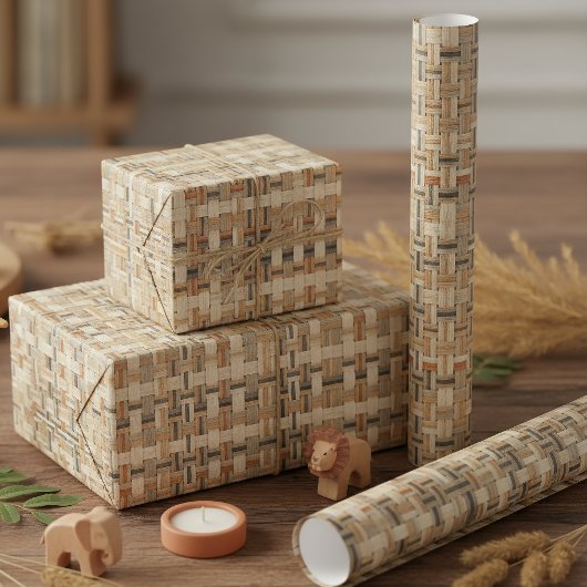 Papier Cadeau Faux Grasscloth Geometric Weave Pat#3 ID1271