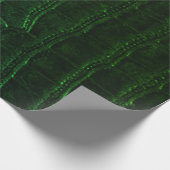 Papier Cadeau Faux Green Alligator Crocodile Cuir Imprimer (Coin)
