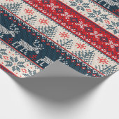Papier Cadeau Faux Knit Motif Noël (Coin)