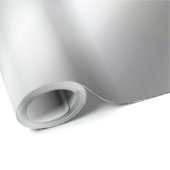 Papier Cadeau Faux Metallic Argent Modèle cadeau personnalisable (Coin rond)