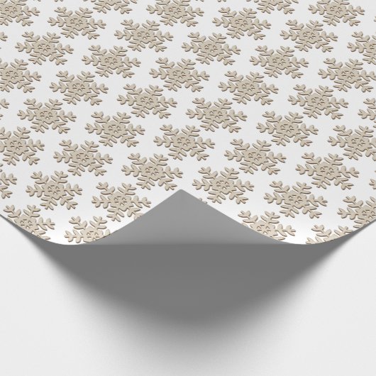 Papier Cadeau Faux Motif Fluge En Bois Sur Blanc Solide (Coin)