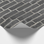 Papier Cadeau Faux Old Black Brick Wall (Coin)