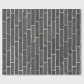 Papier Cadeau Faux Old Black Brick Wall (Plat)