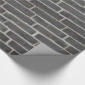 Papier Cadeau Faux Old Black Brick Wall (Coin)