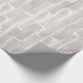 Papier Cadeau Faux Old White Brick Wall (Coin)