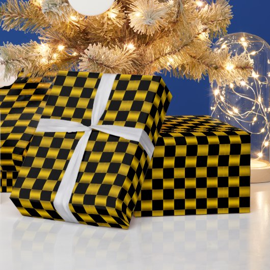 Papier Cadeau Faux or et noir (Vacances)