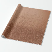 Papier Cadeau Faux Pailleté Brun Clair (Déroulé)