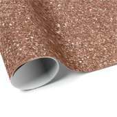 Papier Cadeau Faux Pailleté Brun Clair (Coin rond)