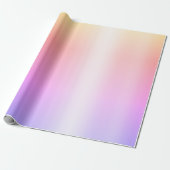 Papier Cadeau Faux Pastel Rainbow Foil Ombre (Déroulé)