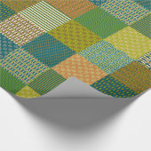 Papier Cadeau Faux Patchwork, Couleurs de la Terre : Papier d'en (Coin)