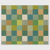 Papier Cadeau Faux Patchwork, Couleurs de la Terre : Papier d'en (Plat)