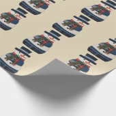 Papier Cadeau Faux Patchwork Snowman Noël (Coin)