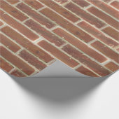 Papier Cadeau Faux Vieux Mur Brown en briques (Coin)
