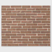 Papier Cadeau Faux Vieux Mur Brown en briques (Plat)