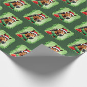 Papier Cadeau Favoris de Noël animal amusant - Cheval 6 (Coin)