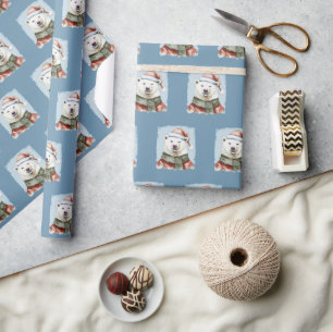 Papier Cadeau Favoris de Noël animal amusant - Ours polaire 1