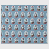 Papier Cadeau Favoris de Noël animal amusant - Requin 1 (Plat)