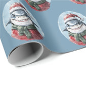 Papier Cadeau Favoris de Noël animal amusant - Requin 1 (Coin rond)