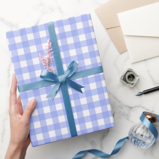 Papier Cadeau Faye et Lauren Blue En vichy (Cadeaux)