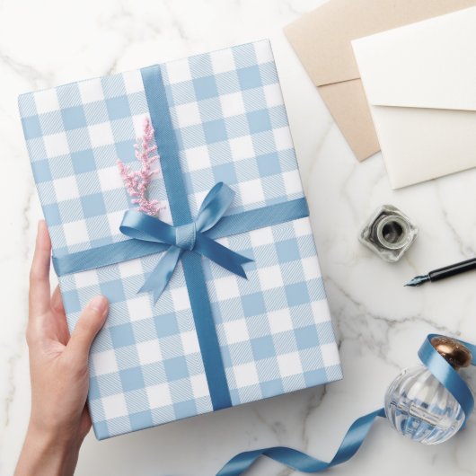 Papier Cadeau Faye et Lauren Blue Plaid (Cadeaux)