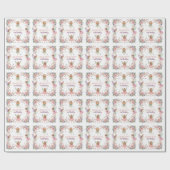 Papier Cadeau fée de fleurs magiques 2e anniversaire (Plat)