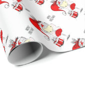 Papier Cadeau Fée de Noël mignonne (Coin rond)