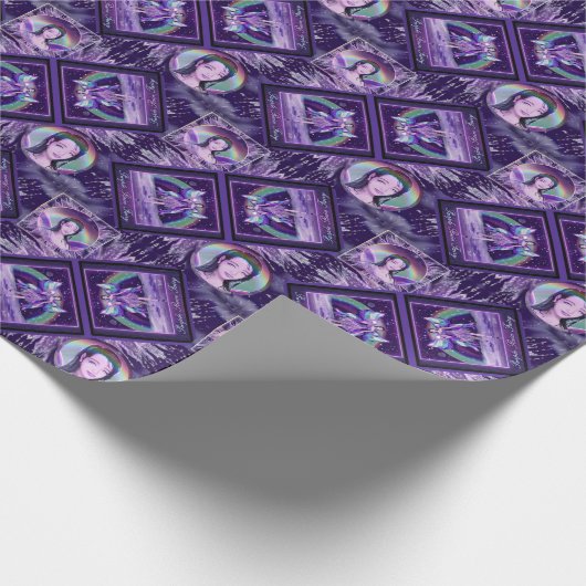 Papier Cadeau Fée de pluie violette (Coin)