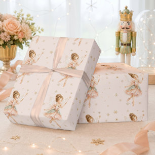 Papier Cadeau Fée Dragée Casse-Noisette Noël Anniversaire