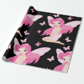 Papier Cadeau Fée Et Papillons (Déroulé)