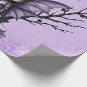 Papier Cadeau Fée foncée mignonne avec ailes de chauve-souris (Coin)