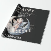 Papier Cadeau Fée magique Première fille Joyeux anniversaire (Déroulé)