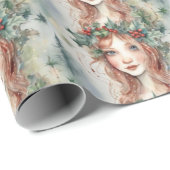 Papier Cadeau Fée Noël (Coin rond)