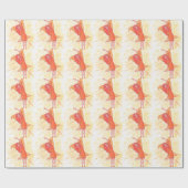 Papier Cadeau Fée orange (Plat)