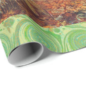 Papier Cadeau Fées, cerfs et crevettes de FORÊT ENCHANTÉES En au (Coin rond)