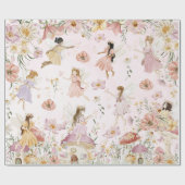 Papier Cadeau Fées de mûre de Whimsical Fleur sauvage Garden Mea (Plat)