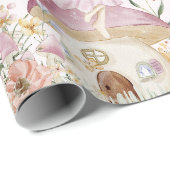 Papier Cadeau Fées de mûre de Whimsical Fleur sauvage Garden Mea (Coin rond)