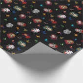 Papier Cadeau Fées étranglantes et papillons (noir) (Coin)