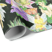 Papier Cadeau Fées JL Biel de nuit étoilée (Coin rond)