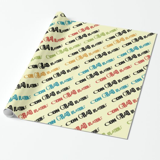 Papier Cadeau Félicitation - enveloppe de cadeau de diplômé (Déroulé)