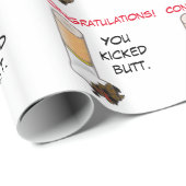 Papier Cadeau Félicitation ! Vous avez donné un coup de pied au  (Coin rond)