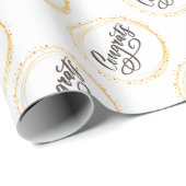 Papier Cadeau Félicitations  (Coin rond)