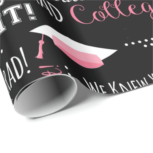 Papier Cadeau Félicitations à l'obtention du diplôme d'études su (Coin rond)